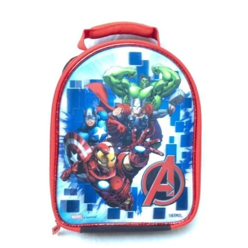 Thermos Marvel Avengers‎ Zip Up Lunch Box Assemble Iron Man Captain America Thor
